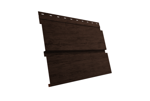 Софит металлический Квадро Брус Grand Line без перфорации 0,45 Print Premium с пленкой Antique Wood TwinColor