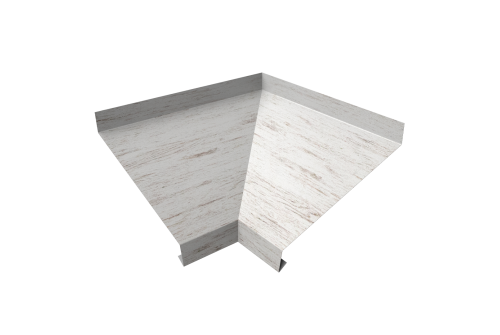 Угол отлива внутренний 100 Grand Line 0,45 Print Elite с пленкой Snow Wood TwinColor