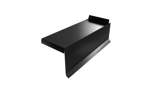 Планка торцевая сегментная Квадро профи Grand Line Правая 0,5 Satin RAL 9005 черный