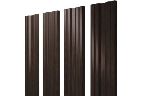 Штакетник Twin с прямым резом Grand Line 0,45 Print Elite Coffee Wood TwinColor