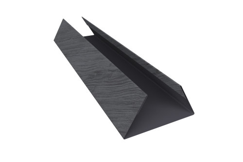 Планка стыковочная составная нижняя 0,45 Print Premium Grey Wood TwinColor (3м)