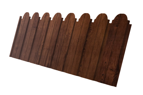 Профнастил C10B фигурный Grand Line 0,4 Print Premium Cherry Wood Fresh TwinColor