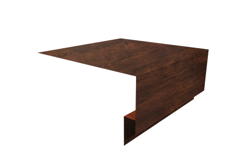 Планка околооконная сложная Экобрус Grand Line 250х75х25 0,45 Print Premium Cherry Wood Dark FTC (2м)