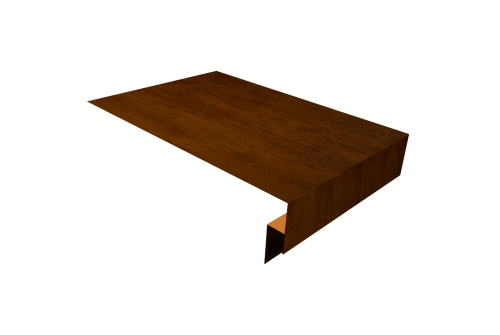 Планка околооконная сложная 250х50х18 (j-фаска) Grand Line 0,4 Print Premium Golden Wood Intense FTC (2м)