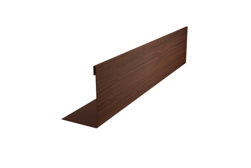 Нащельник 25х35 для забора жалюзи к ламели 125 Texas Grand Line 0,45 Print Elite Choco Wood TwinColor (L1,5)