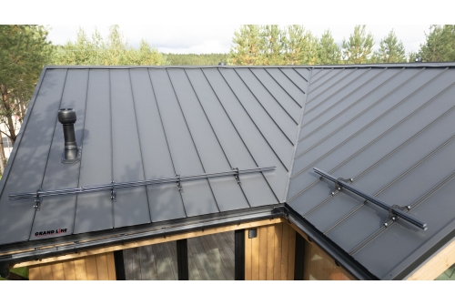 Кликфальц Double Pro Grand Line 0,5 Satin Matt с пленкой на замках RAL 9005 черный