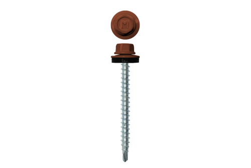 Саморез кровельный Daxmer 4,8х50 RAL 8004 (150) сверло №1