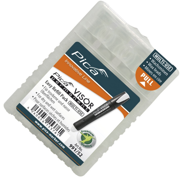 Сменные картриджи Pica 991/40 для маркера Pica Visor (белые) 4 шт