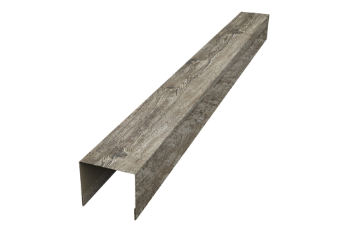 Стойка боковая крепежная для забора жалюзи Palermo Grand Line 0,45 Print Elite Nordic Wood TwinColor (2м)
