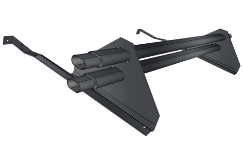 Снегозадержатель трубчатый для керамической/натуральной черепицы RAL 7024 1м (профиль до 50мм)