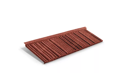 Лист композитной черепицы Metrotile WoodShake скарлет