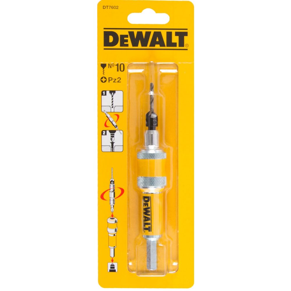 Быстросменный узел DeWalt DT7602 (бита PZ2 + пилотное сверло с зенкером №10)