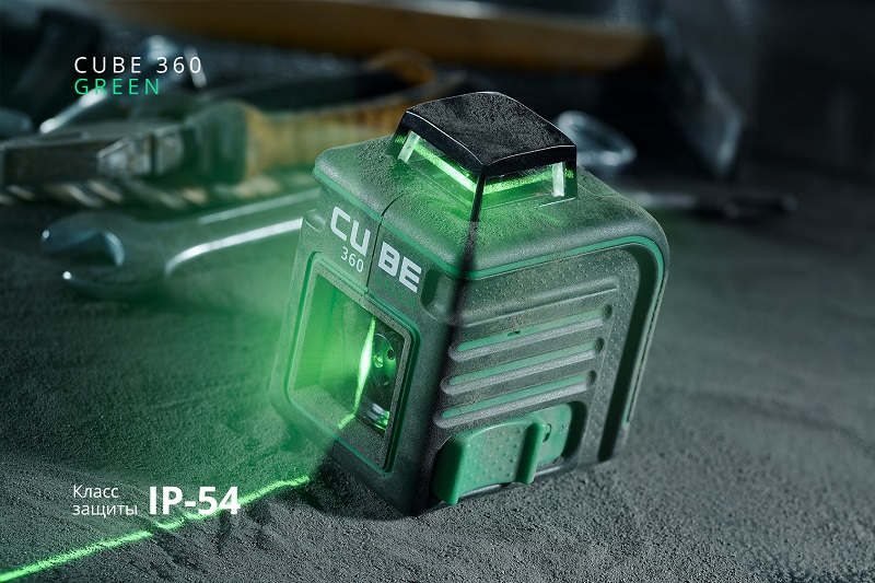 Комплект: лазерный уровень CUBE 360 GREEN + Дальномер Cosmo 100