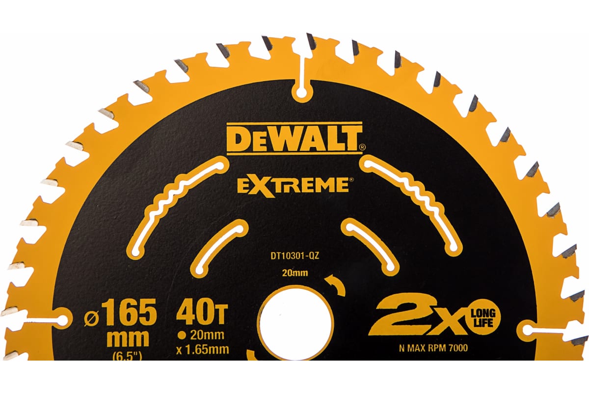 Диск пильный DeWalt Extreme по дереву 165x20 40T