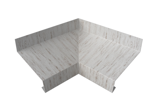Угол отлива внутренний 70 Grand Line 0,45 Print Elite с пленкой Snow Wood TwinColor