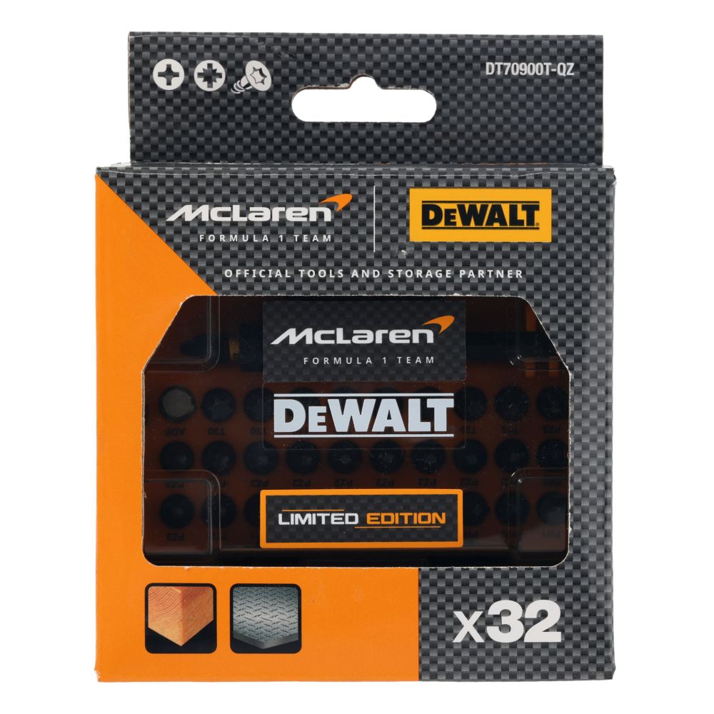 Набор бит 25 мм DEWALT McLaren Limited Edition DT70900T (32 шт)