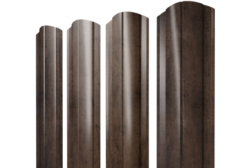 Штакетник Круглый фигурный Grand Line 0,45 Print-Double Elite Antique Wood