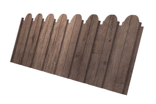 Профнастил C10B фигурный Grand Line 0,45 Print Premium Almond Wood Fresh