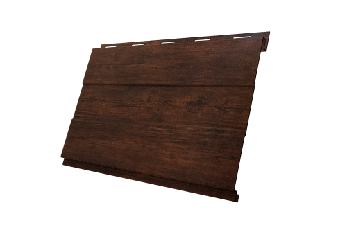 Софит металлический Вертикаль 0,2 prof Grand Line 0,45 Print-Double Premium с пленкой Cherry Wood Dark F