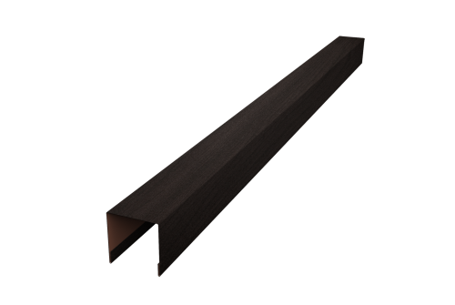 Планка вертикальная лицевая для забора жалюзи Palermo Grand Line 0,45 Print Elite Coffee Wood TwinColor (3м)