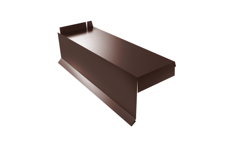 Планка торцевая сегментная Квадро профи Grand Line Левая стартовая 0,5 Satin Matt RAL 8017 шоколад