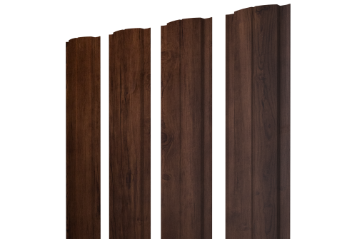 Штакетник Полукруглый Slim с прямым резом Grand Line 0,45 Print Premium Cherry Wood Fresh TwinColor