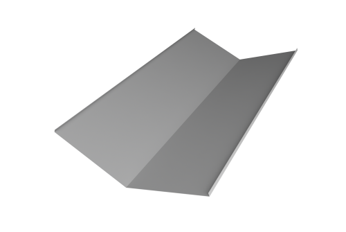 Планка ендовы нижней 300х300 Grand Line 0,5 Satin с пленкой RAL 9006 бело-алюминиевый (3м)