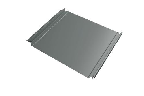 Кликфальц Double Pro Grand Line 0,45 PE с пленкой на замках RAL 7005 мышино-серый