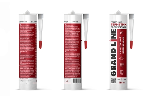 Герметик Grand Line Professional кровельный силиконовый нейтральный 280мл прозрачный