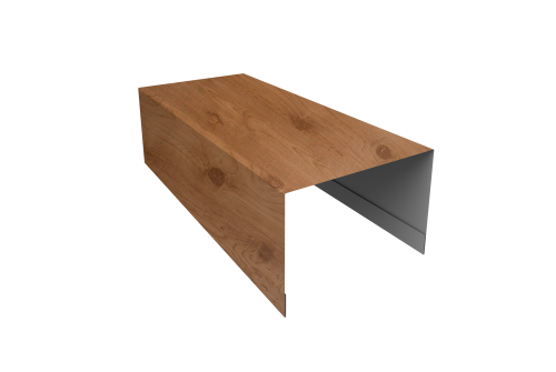 Крышка для забора из сайдинга ЭкоБрус Grand Line 0,45 Print Premium Pine Wood Fresh (3м)