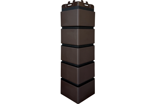 Угол Grand Line Клинкерный кирпич Design шоколадный со швом RAL 9005