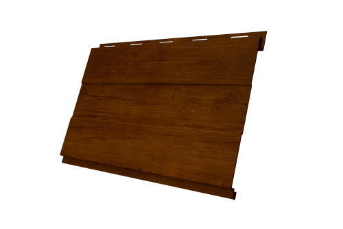 Софит металлический Вертикаль 0,2 prof Grand Line 0,45 Print-Double Premium с пленкой Golden Wood Intense F