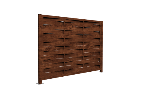 Ламель забора жалюзи Palermo Grand Line 0,45 Print Elite Cherry Wood TwinColor