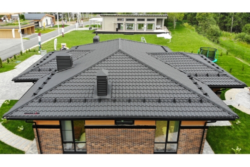 Снегозадержатель трубчатый Grand Line RAL 9005 3м