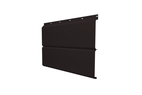 Софит металлический ЭкоБрус 0,345 Grand Line с перфорацией 0,5 Satin Matt TX RAL 9005 черный