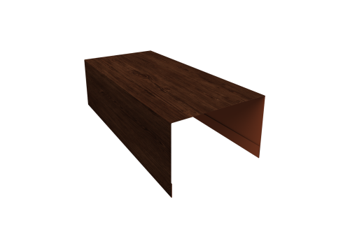 Крышка для забора из сайдинга Блок-хаус new Grand Line 0,45 Print Elite Cherry Wood TwinColor (3м)