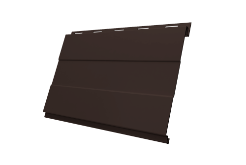 Софит металлический Вертикаль 0,2 prof Grand Line 0,45 Drap-double TX с пленкой RR 32 темно-коричневый