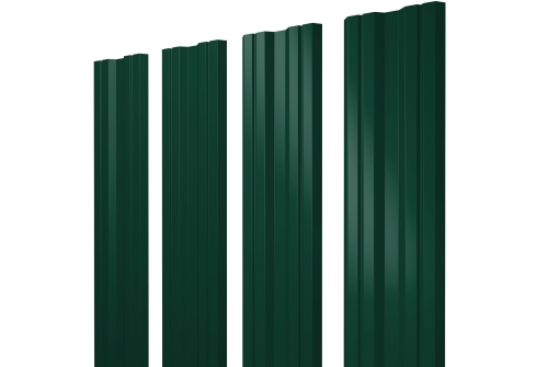 Штакетник Twin с прямым резом Grand Line 0,45 Drap RAL 6005 зеленый мох