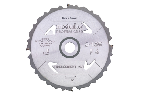 Диск пильный по фиброцементу FibercementCut 160х20х4T Metabo (628287000)