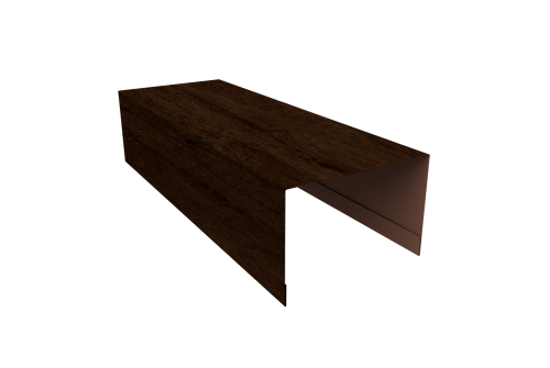 Крышка для забора из сайдинга Квадро Брус, Вертикаль Grand Line 0,45 Print Elite Antique Wood TwinColor (3м)