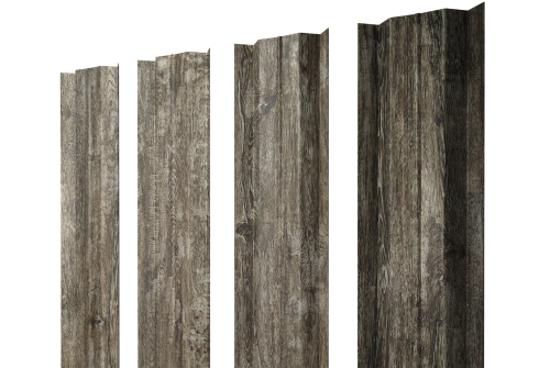Штакетник М-образный B с прямым резом Grand Line 0,45 Print Elite Nordic Wood TwinColor