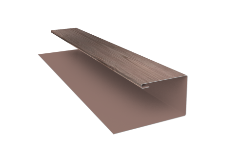 Планка П-образная Экобрус Grand Line 0,45 Print Elite White Wood TwinColor (3м)