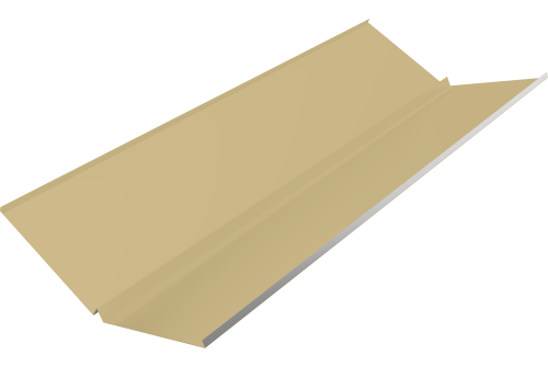 Планка ендовы нижней с компенсатором Grand Line 0,45 PE lite с пленкой RAL 1014 слоновая кость (2м)