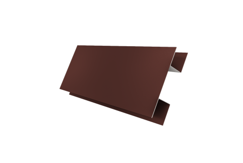 Планка H-образная Блок-Хаус new Grand Line 0,5 Satin с пленкой RAL 3009 оксидно-красный (3м)