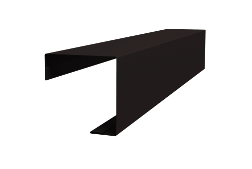 Угол внешний простой фальц Grand Line 0,45 Drap-double TX RAL 9005 черный (2м)