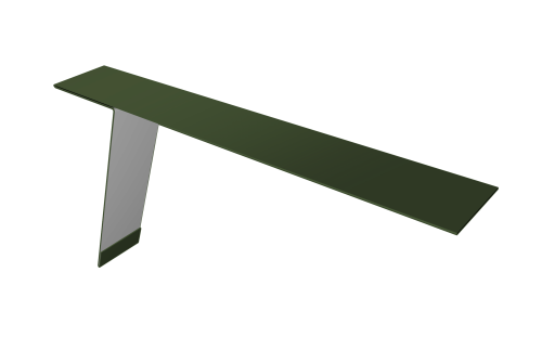 Планка карнизная фальц 130х80 Grand Line 0,5 Satin Matt TX RAL 6020 хромовая зелень (3м)