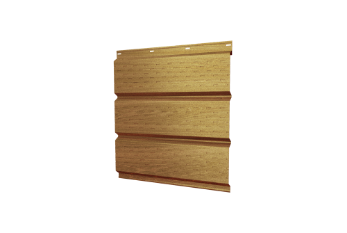 Софит металлический Классик Grand Line полная перфорация 0,45 Print Elite с пленкой Honey Wood TwinColor