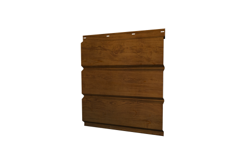 Софит металлический Классик Grand Line без перфорации 0,45 Print Elite с пленкой Golden Wood TwinColor
