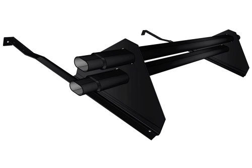 Снегозадержатель трубчатый для керамической/натуральной черепицы RAL 9005 1м (профиль до 50мм)