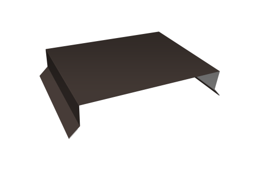 Парапетная крышка прямая 250мм Grand Line 0,5 Satin Matt TX RR 32 темно-коричневый (3м)